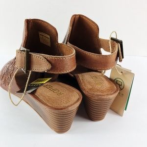 roper tooled leather sandals